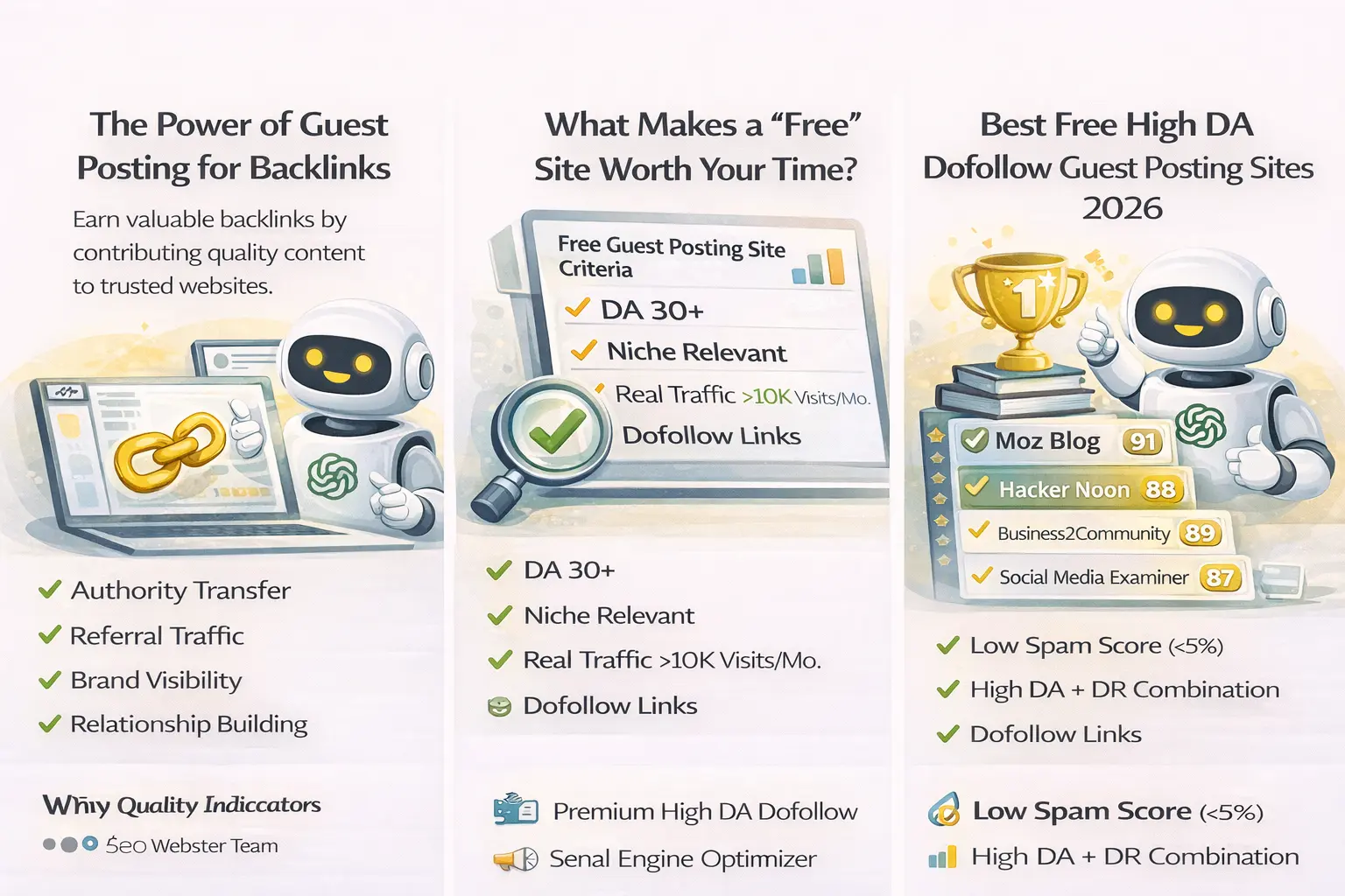 Best Free High DA Dofollow Guest Posting Sites 2026